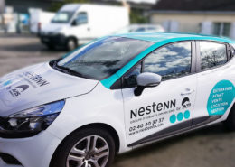 Marquage et pose d'adhésifs pour véhicule commercial pour Nestenn