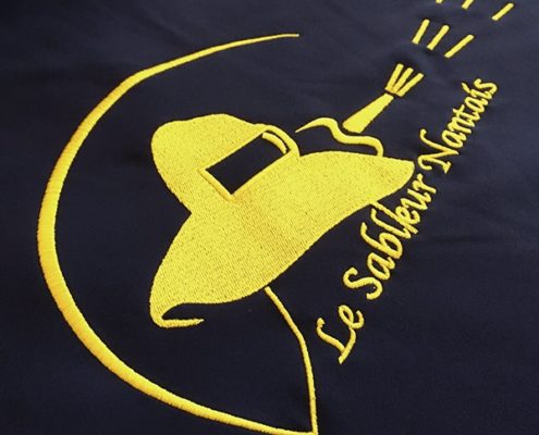 Broderie sur vêtements, vestes et blousons pour Le Sableur Nantais (44)